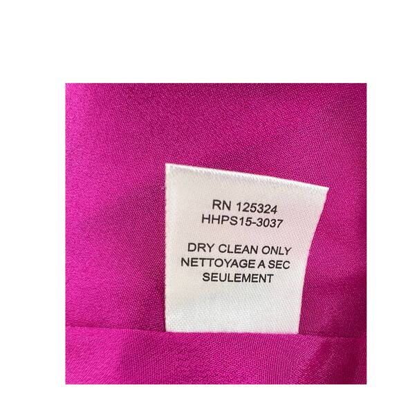 Haute Hippie Fuschia Pink 100% Silk Sleeveless Cowl Neck Tie Waist Dress Size S - Picture 9 of 9